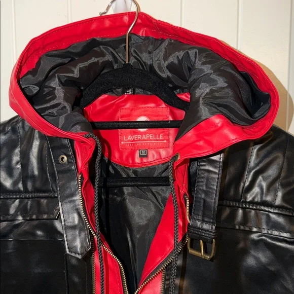 Laverapelle Men's Batman Faux Leather Jacket with Hood and Vest - Picture 3 of 12